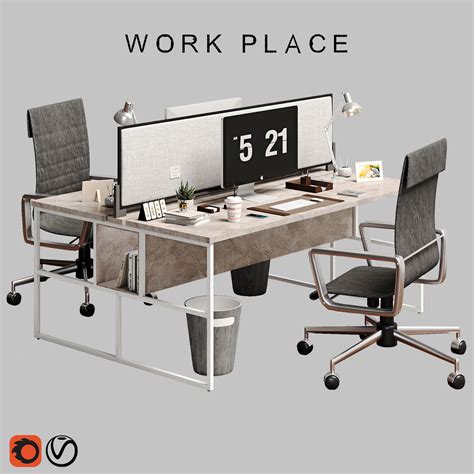 Work Place 01 3d Cgtrader