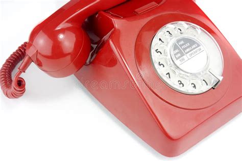 Old Fashioned Bright Red Telephone Handset Stock Image Image Of
