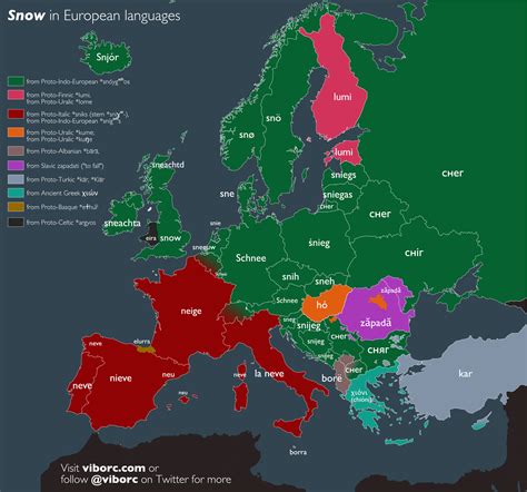 Snow In European Languages Reurope
