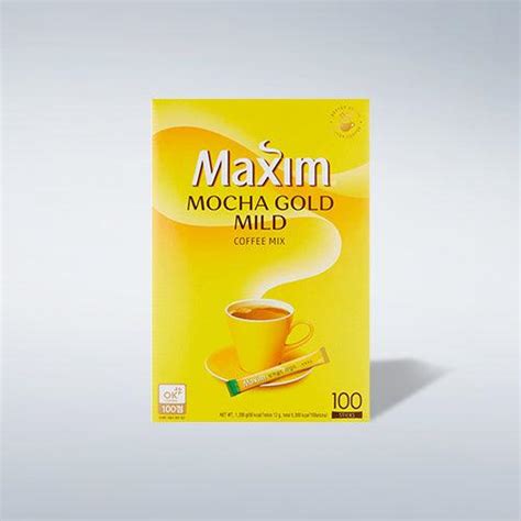 Maxim Mocha Gold Mild Coffee Mix 100 Sticks Anytime Basket