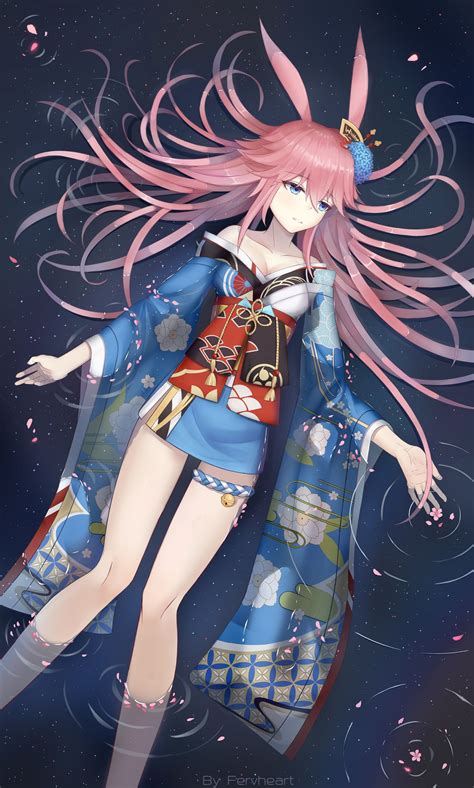 An Anime Character With Pink Hair And Blue Clothes