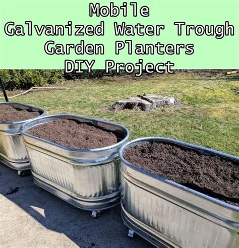 Mobile Galvanized Water Trough Garden Planters Diy Project The