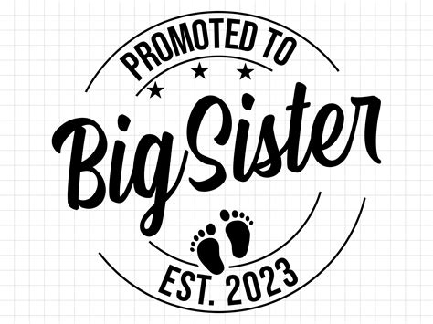 Promoted To Big Sister Svg Png Baby Announcement Svg Big Etsy