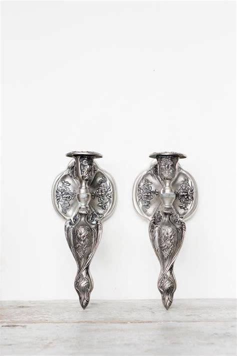 This Listing Is For A Set Of 2 Absolutely Gorgeous Gilded Silver Wall