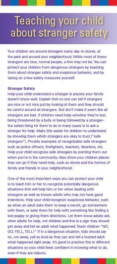 16 Stranger Awareness Ideas Stranger Danger Child Safety Life Skills