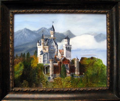Neuschwanstein Castle Bavaria Germany Ladies Painting Fine Art