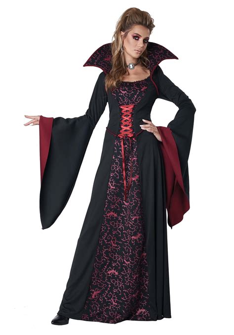 Mode Ladies Black Widow Gothic Fancy Dress Up Costume Halloween Gown
