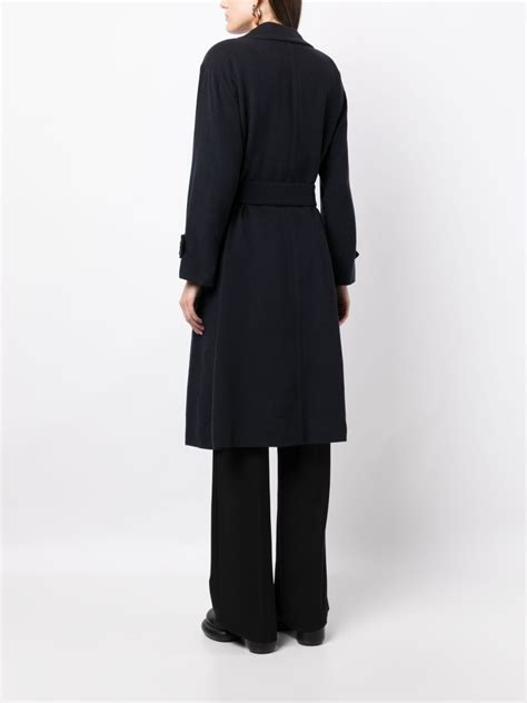 Christian Dior 1990 2000s Pre Owned Belted Wool Coat Farfetch