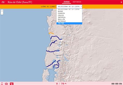 Mapa Para Jugar ¿cómo Se Llama Ríos De Chile Zona Iv Mapas