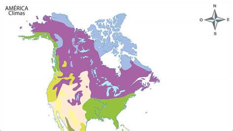 Mapa Con Los Climas De América A Color Curriculum Nacional Mineduc