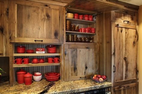 Sold and shipped by spreetail. Rustic hickory kitchen cabinets - solid wood kitchen ...