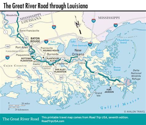 Map Of The Great River Road Through Louisiana Places To Travel Places
