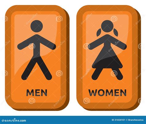 Man And Women Restroom Sign Stock Vector Illustration Of People