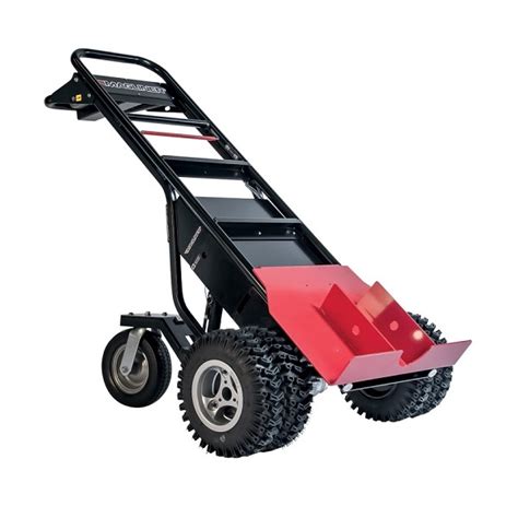 Electric Hand Truck With Dual Tires And Tent Pole Pusher