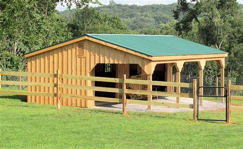 Lean To Sheds And Horse Barns With Large Overhangs