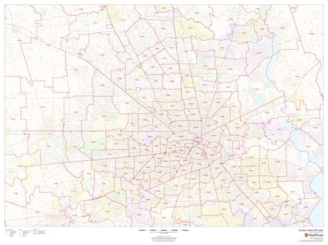 Houston Zip Code Map Texas