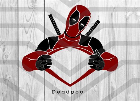 Marvel Superhero Svg Deadpool Open Chest Cut Files Etsy