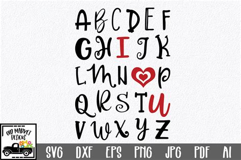 Abc I Love You Svg Cut File Graphic By Oldmarketdesigns · Creative Fabrica