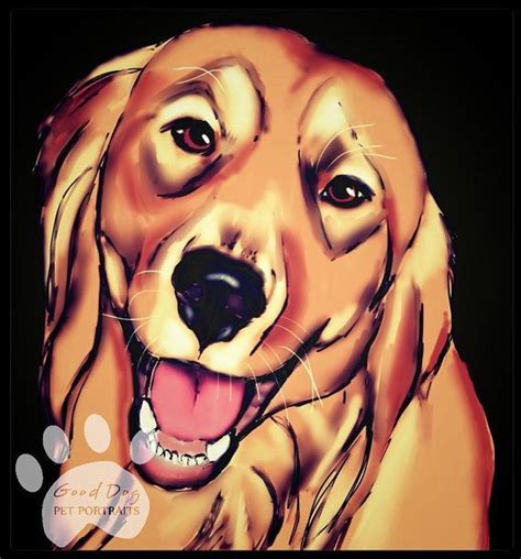 Golden Retriever Art Pet Portraits Dog Portraits Custom Pet Portraits