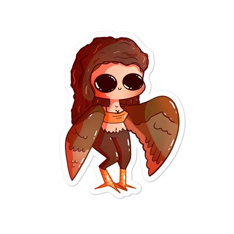 Rejected Harpy Girl Crazy Looking Sticker Of A Chibi Harpy Etsy Uk