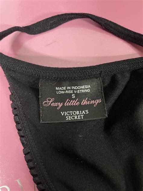Vintage Victoria’s Secret Sexy Little Thing Low Rise V String S Satin Black Ebay