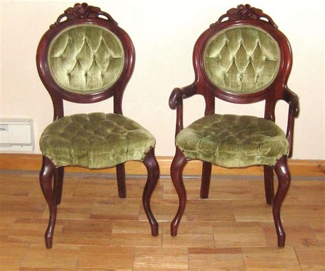 Antique Chair Pair Kimball Victorian Rose Carved Balloon Back Parlor