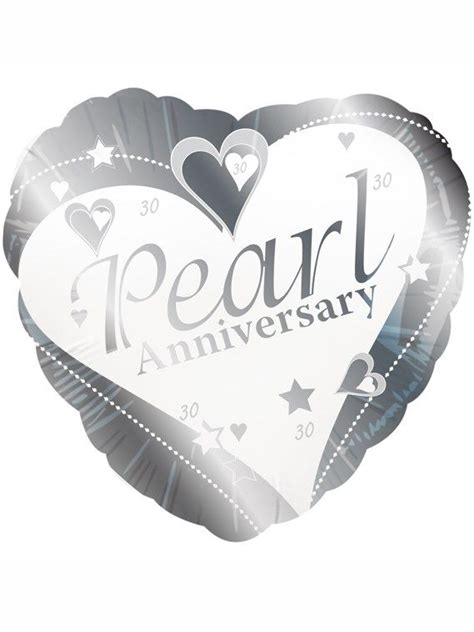 30th Pearl Anniversary Wishes 18 Foil Balloon Pearl Anniversary