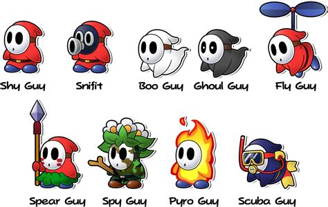 Pmtab Tattle Log ~ Shy Guys By Zieghost Shy Guy Super Mario Art Super Mario Tattoo