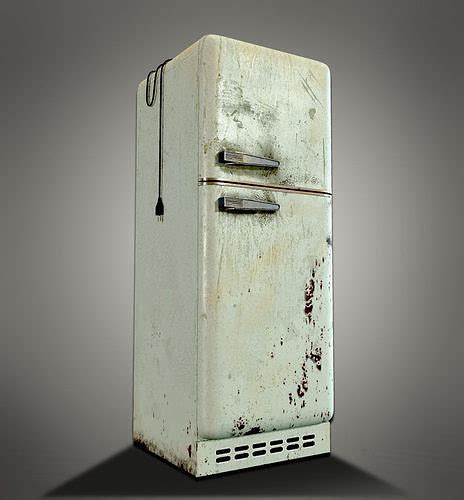 3d Model Retro Refrigerator Vr Ar Low Poly Cgtrader