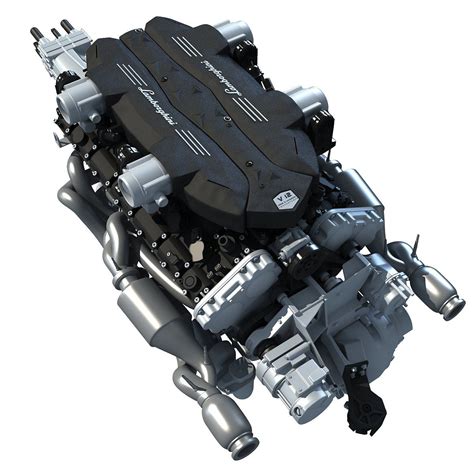 V12 Engine 3d Model V12 Engine Lamborghini Engine 3d Model