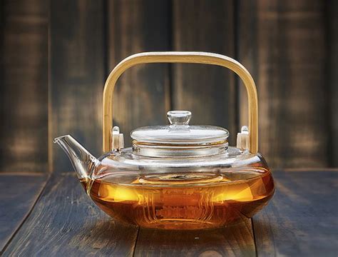 PB106 กาน้ำชา แก้วใส ทนความร้อน 800ml - jibcha