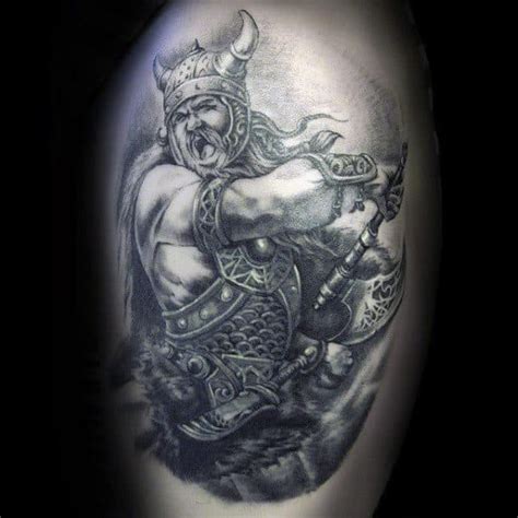 Hints of nordic gods, deities and heroes can be found in many designs. 100 Warrior Tattoos For Men - Battle Ready Design Ideas