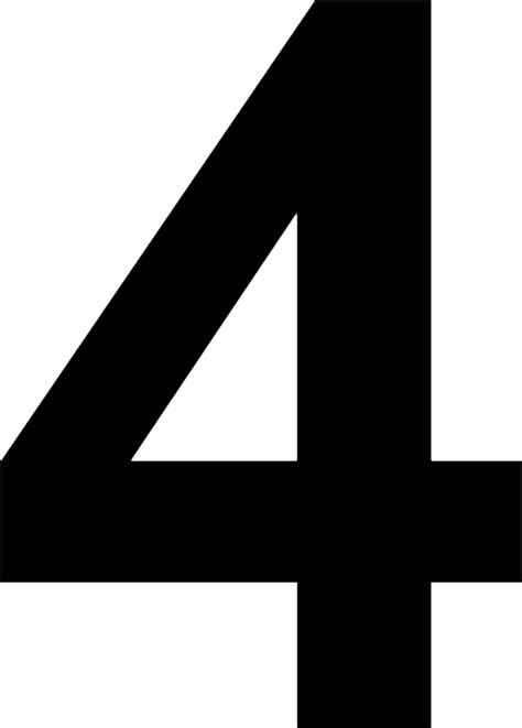 Number 4 Black And White Png Image Purepng Free Transparent Cc0 Png