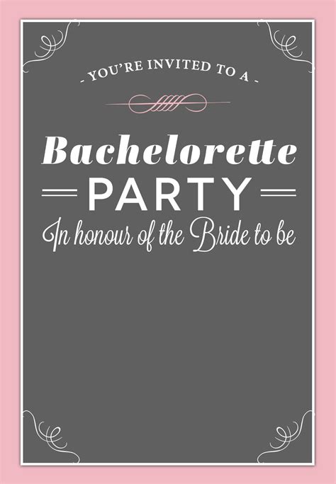 Editable Free Printable Bachelorette Party Invitations Template Printable Templates