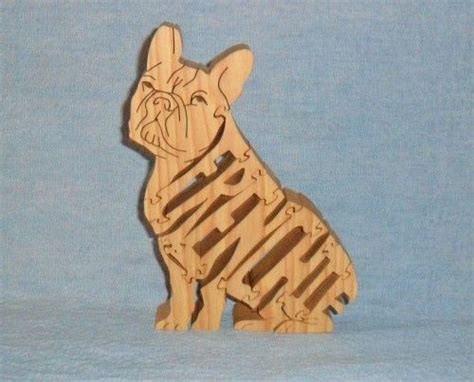 Scrollsawn French Bulldog Sitting Wooden Puzzle With Images Wooden