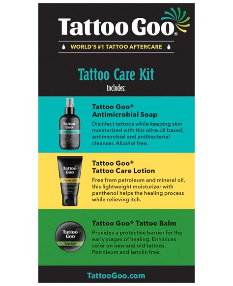 Tattoo Aftercare And Healing Kit Tattoo Goo