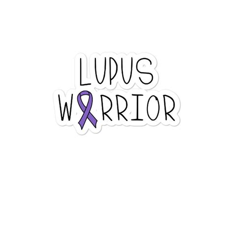 Lupus Warrior Awareness Ribbon Sticker Lupus Awareness Etsy