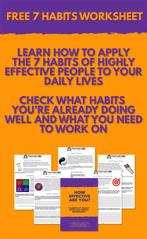 7 Habits Of Highly Effective People - Free Worksheet | 7 habits, Highly ...