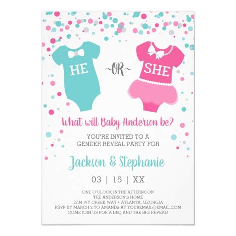 Gender Reveal Party Invitation