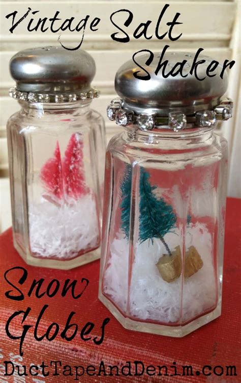 Vintage Salt Shaker Snow Globes For Christmas