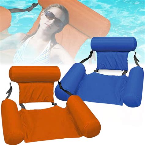 Elbourn 2 Pack Water Floating Chair Inflatable Pool Lounge Chair For Pool Party Summer Water