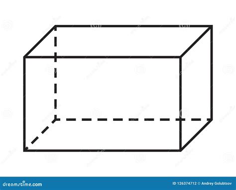 Forma Del Paralelepípedo Figura De La Geometría Del Vector Ilustración