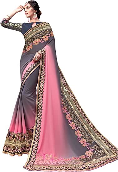 Fashions Trendz Indian Sarees For Women Party Wear Grey