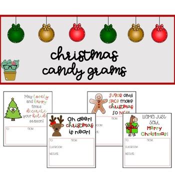 Halloween candy grams printable order form Christmas Candy Grams by The Sophisticated Succulent | TpT