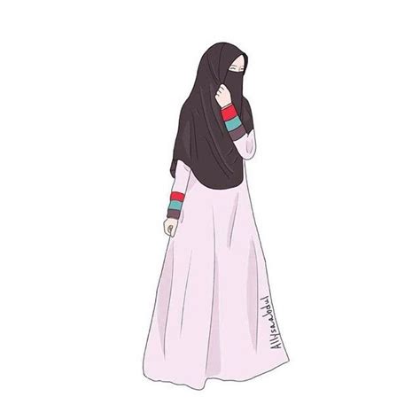 50 Gambar Kartun Muslimah Bercadar Cantik Berkacamata ...