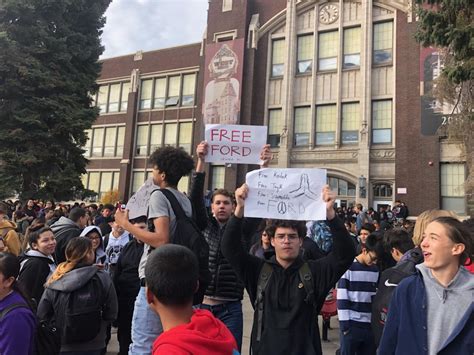 West High School Students Walk Out In Support Of Principal