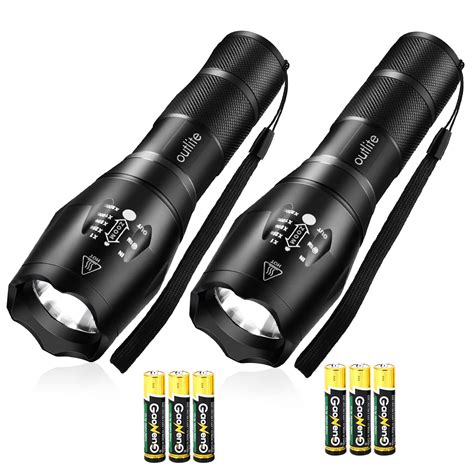 Outlite 2 Pack S1000 Flashlight Aaa Battery Included Led Flashlights