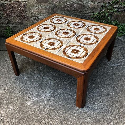 Vintage chic modernist willy rizzo burl wood coffee table 1970s nice! Retro Tile Top Coffee Table | Treasure Trove Ltd, Antique ...