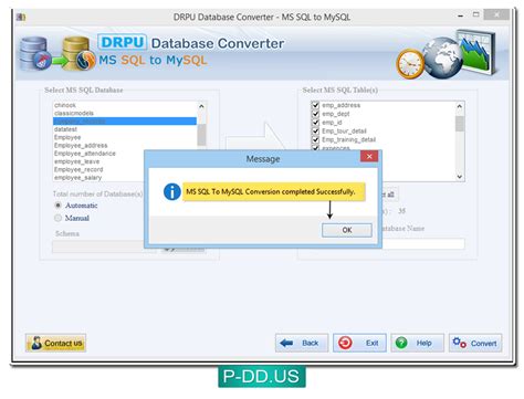 Screenshots Of Mysql To Mssql Database Conversion Tool To Convert Db