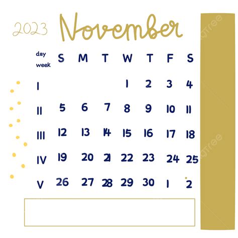 November 2023 Calendar Png Image 2023 November Calendar November 2023
